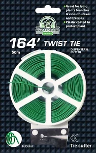 2pcs/ 164' Garden Plant Support Twist Tie Green Wire with Cutter - Picture 1 of 2