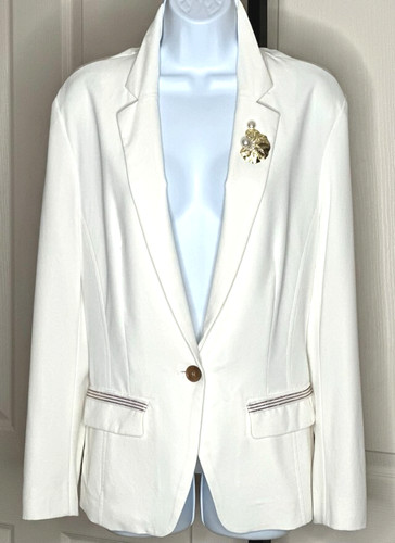 OFF WHITE Giacca Blaser MARCCAIN Off White G taglia 5 (12 US) made in EU Ret: $595