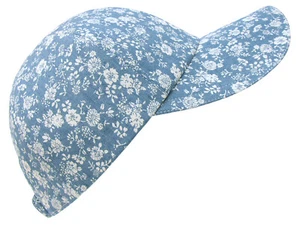 "Denim margherite"" - PICCOLO cappello berretto da baseball stampa floreale con fiori blu e bianchi" - Foto 1 di 7