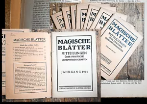 1921 Magie Occulta Grenzwissenschaften Magische Blätter Mitteilungen... 8 in 7 - Bild 1 von 1