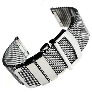Premium 20mm 22mm Stainless Steel Mesh Watch Strap Band for IWC Pilot Men Women - Picture 1 of 17