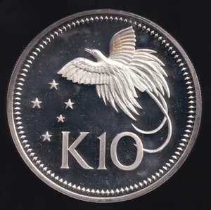 Papua New Guinea 1975 10 Kina (Bird of Paradise) - Proof - Imagen 1 de 3