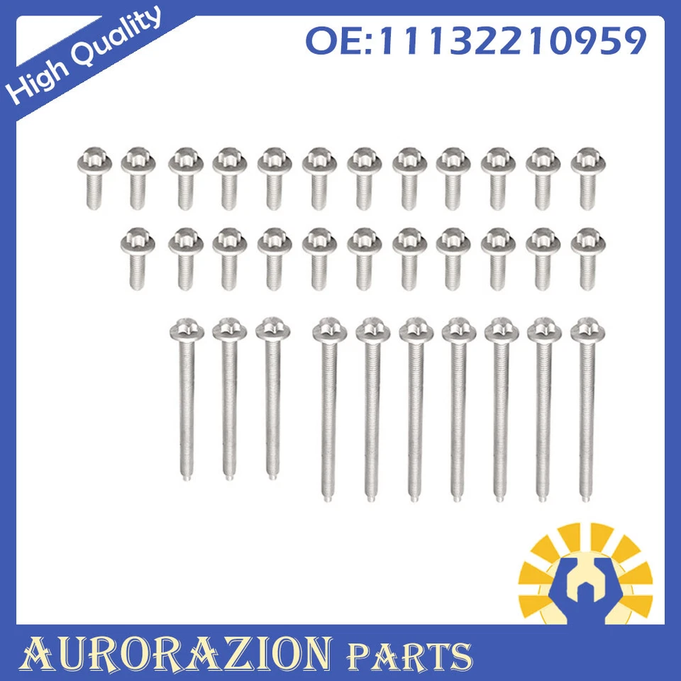 Oil Pan Aluminium Screws Bolt Set 11132210959 for Bmw 230i 430i 530i 740i X1 X3 Foto 1 de 4