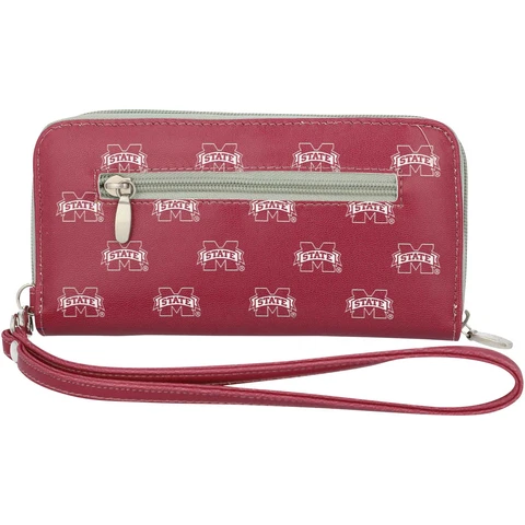 Women's Mississippi State Bulldogs Zip-Around Wristlet Wallet Cover