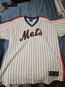 DAVID WRIGHT Majestic COOPERSTOWN AUTHENTIC METS 1986 Throwback Jersey 48 - Picture 1 of 3