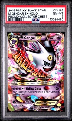 2016 POKEMON BLACK STAR PROMO MEGA GENGAR EX #XY166 HOLO PSA 8 NM #113024496 - Image 1 of 2