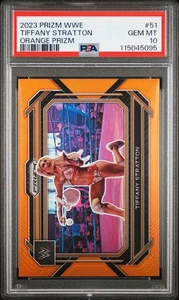 2023 Panini Prizm WWE Tiffany Stratton #51 Orange PSA 10 - Picture 1 of 2