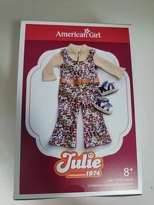 American Girl Julie 1974 Floral Jumpsuit Turtleneck Sandals Historical NIB - Picture 1 of 2