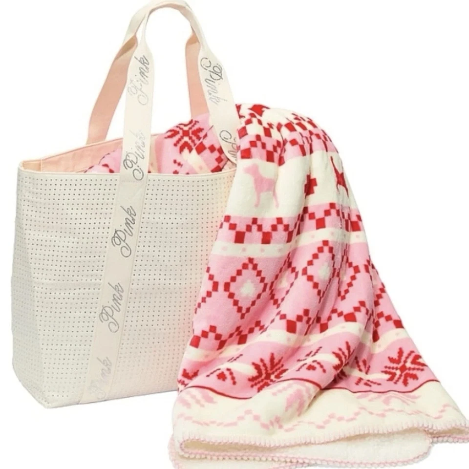 VS PINK BLACK FRIDAY 2025 COZY PLUSH BLANKET & BLING TOTE SET ALL NEW WITH TAGS - Image 1 of 1