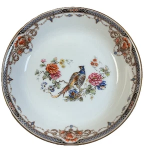 Vintage Epiag Royal Czechoslovakia Fasan Blumen Abendessen Suppe Salat Schüssel - Bild 1 von 3