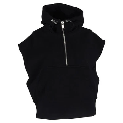 Givenchy Half-Zip Short-Sleeve Hoodie In Black Cotton - Image 1 of 3