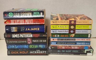 Lot of 16 Mystery/Crime/Thriller Suspense Paperback Books Foto 1 de 4