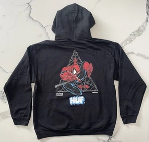 Huf x Spider-Man Thwip Marvel Hoodie Size Large NEW - Picture 1 of 5