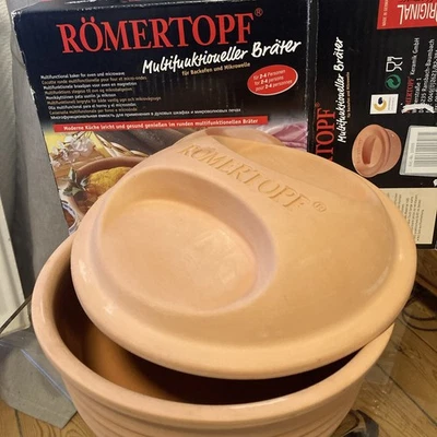 Omis alter  Original Römertopf,Bräter,f 2-4 Pers.,glasiert,OVP - Bild 1 von 4