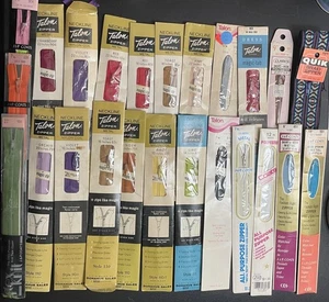Vintage Lot 24 Talon J&P Coats Zippers Metal Nylon Coil Sewing Craft 60s 70s USA - Picture 1 of 13