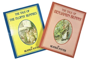 Vintage Beatrix Potter Book Lot The Tale Of The Flopsy Bunnies & Benjamin Bunny - Picture 1 of 12