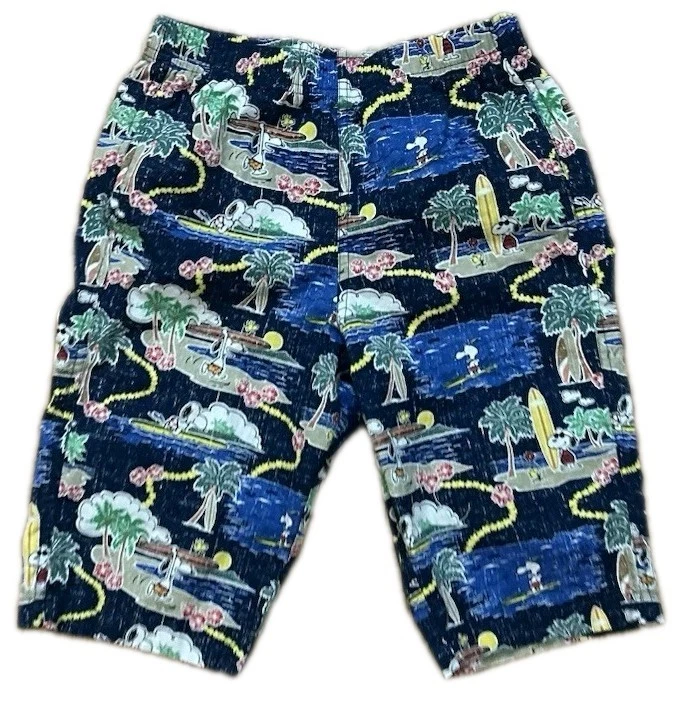 Pantalones Cortos Reyn Spooner X Peanuts Bloomer Snoopy Surf Hawaiano Niños Niños Talla 4 21" Foto 1 de 4