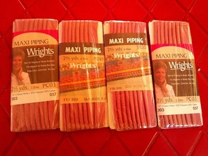 LOT Of Four OLD ROSE Cotton/Polyester 1/2" MAXI PIPING - #G7 - Picture 1 of 2