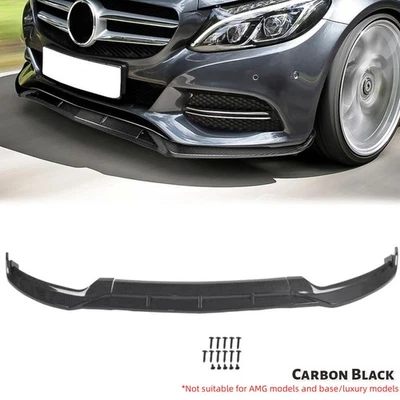 ALERÓN PARACHOQUES DELANTERO ESTILO CARBONO MERCEDES-BENZ W205 CLASE C 2015-2018 LIP Foto 1 de 4