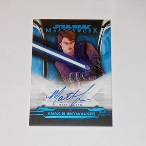 62/99 Topps Star Wars Masterwork Matt Lanter Auto As Anakin Skywalker A-ML Blue - Picture 1 of 2