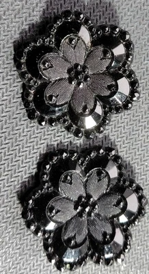 A Beautiful Pair Of Victorian? French Jet Buttons - Image 1 of 3