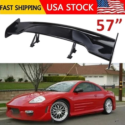 Glossy Black 57"Rear Spoiler Wing Truck GT-Style For Mitsubishi Eclipse Screw-On - Изображение 1 из 4