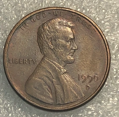 1990 D LINCOLN CENT DDO UNC. ** - Image 1 of 2