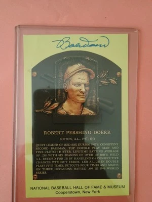 Bobby Doerr Signed HOF postcard  - Image 1 of 2