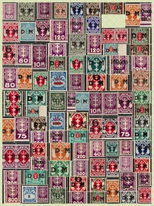 Sellos de Gdansk servicio de franqueo nuevos D 1 - D 51, P 1 - P 47, **, Mint NH - Imagen 1 de 169