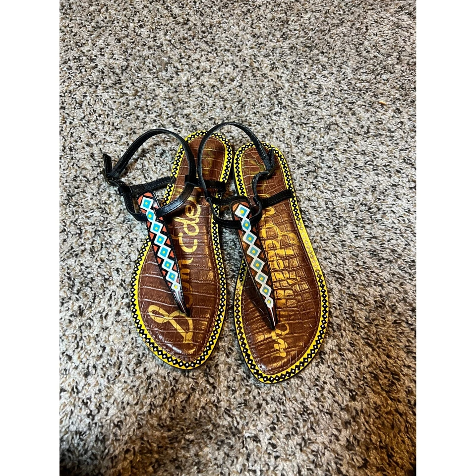 Sandalias Sam Edelman Tanga Correa al Tobillo Verano Playa Marrón Talla 8 Foto 1 de 4