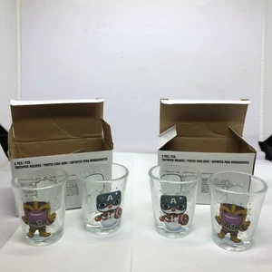 Funko Marvel Thanos Captain America Toothpick Holders Shot Glass Lot of 2  - Picture 1 of 8