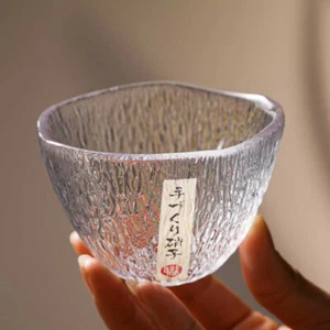 Japanese Retro Zen Tea Cup Ice White Glacier Glass Crystal Gongfu Tea Cups 160cc - Picture 1 of 14