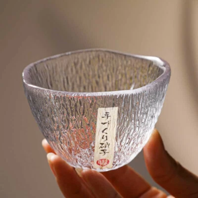 Taza de té japonesa retro zen blanco hielo vidrio glaciar cristal tazas de té gongfu 160cc Foto 1 de 4