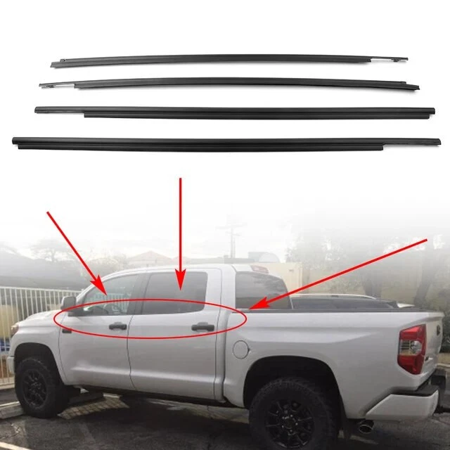 Nuevo OEM 2007-2021 Toyota Tundra Crew Max 4 piezas Kit de molduras de cinturón de puerta Foto 1 de 1