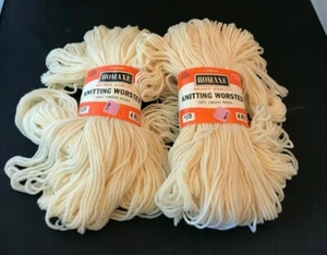 Romaxe Knitting Worsted 100% Virgin Wool (2 spools) 4 oz, White - Bild 1 von 1