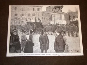 Genova nel 1891 Funerali delle vittime dello scoppio della caldaia del Vesuvio - Picture 1 of 1