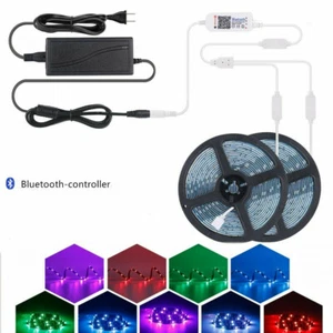5050 RGB LED strip+BTremote control+plug power waterproof or non-waterprooof Set - Picture 1 of 19