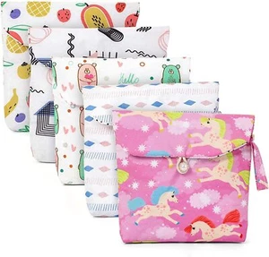 Sanitary Napkin Bag Toiletry Period Pad Bag Tampon Holder Mini Purse Bead Loop - Picture 1 of 6