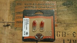 Harley Orange Light Bulb Wedge Style 12V .35A 75181-01 Amber Bulbs NOS OEM  - Picture 1 of 2