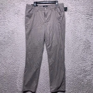 Alfani Pants Mens 34 34 Gray Soft Chino Flat Front Casual - Picture 1 of 8