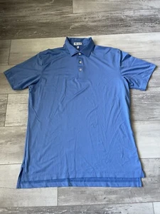 Peter Millar Polo Shirt Adult Medium Blue Summer Comfort Golf Mens - Picture 1 of 10