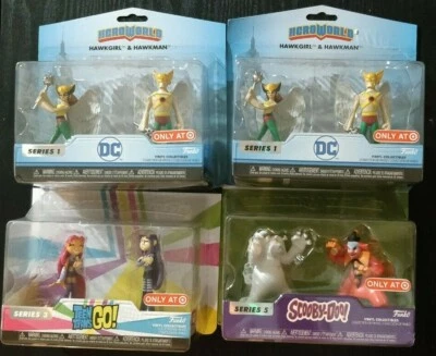 Funko Vinilo Starfire, Blackfire, Hawkgirl, Hawkman, Snow Ghost, Ghost Clown NUEVO Foto 1 de 4