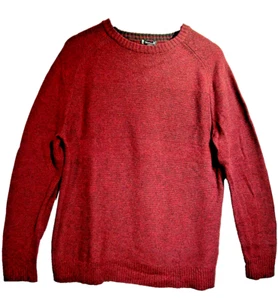 Smartwool Mens Size Large Burgundy Red Sweater Crewneck Knit Casual Wool Blend - Picture 1 of 13