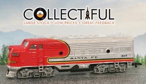 BACHMANN - #307 SANTA FE - RED/CHROME TRAIN LOCOMOTIVE - HO SCALE ENGINE 🔥2 - Picture 1 of 6