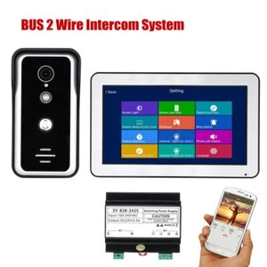 10'' Wired WIFI BUS 2 Wire Phone Intercom Camera Remote APP unlocking Recording - Picture 1 of 14