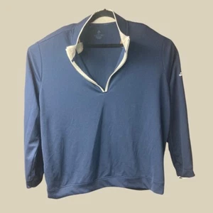 2XL Adidas Mens Lightweight Half-Zip Pullover Golf XXL Top - MISSING ZIPPER - Picture 1 of 7