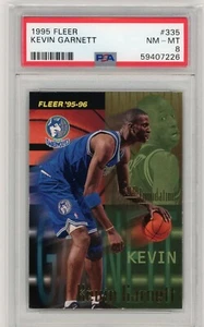 1995-96 Fleer Kevin Garnett RC #335 PSA 8 Near Mint Rookie Hall Of Fame NBA - Picture 1 of 2