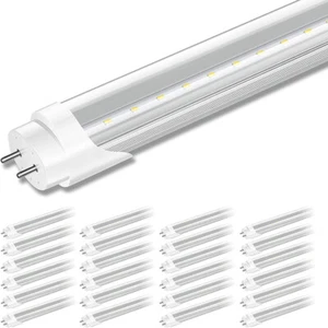 25 pack T8 4FT LED Tube Bulb 3000K Soft White G13 4 foot Shop Light Milky Cover - Picture 1 of 13
