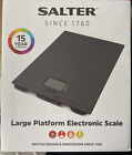 Salter Large Slimline Black Platform Electronic Kitchen Scale New 
