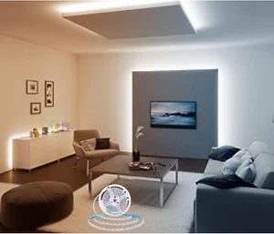 Striscia Led Naturale 5Mt 8W 24V SMD 2835 Autoadesiva Telecomando Interruttore - Foto 1 di 12